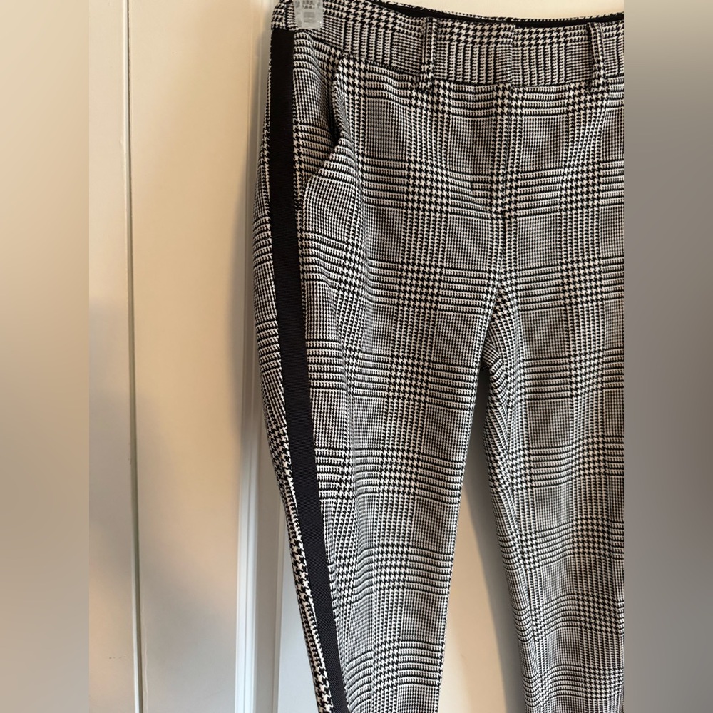 Express Black and White Plaid Trousers - Picture 2 of 7